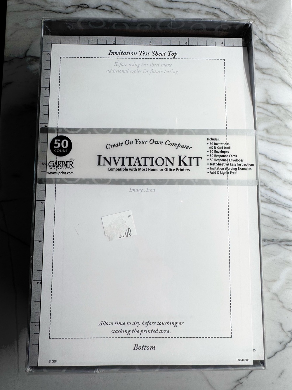 Invitation Kit - White Printable Invitation Sheets (50 Count)
